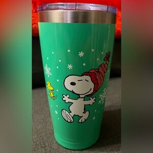 Peanuts Snoopy & Woodstock Christmas Stainless Steel Tumbler Cup